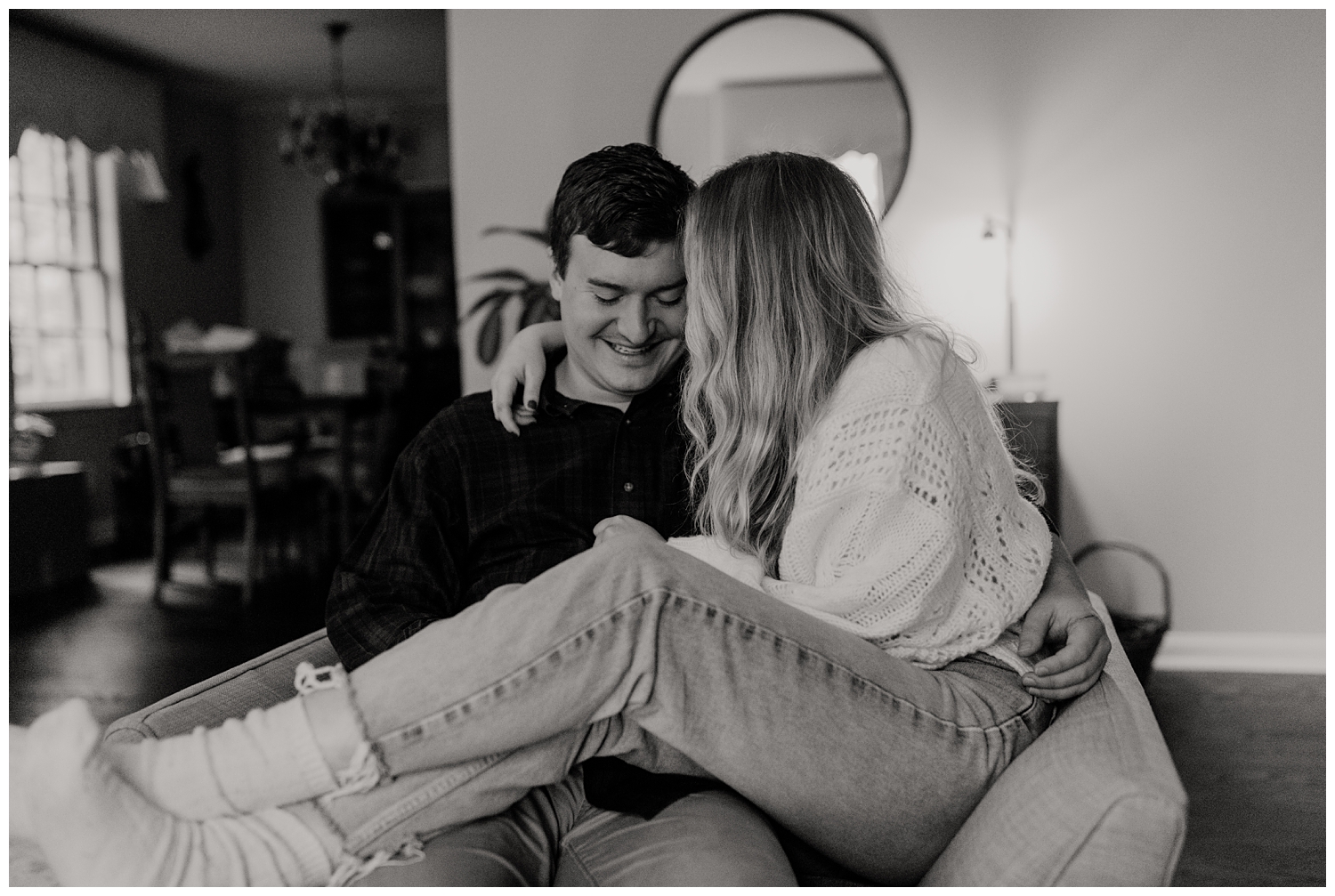 in home engagement session in marietta, ga